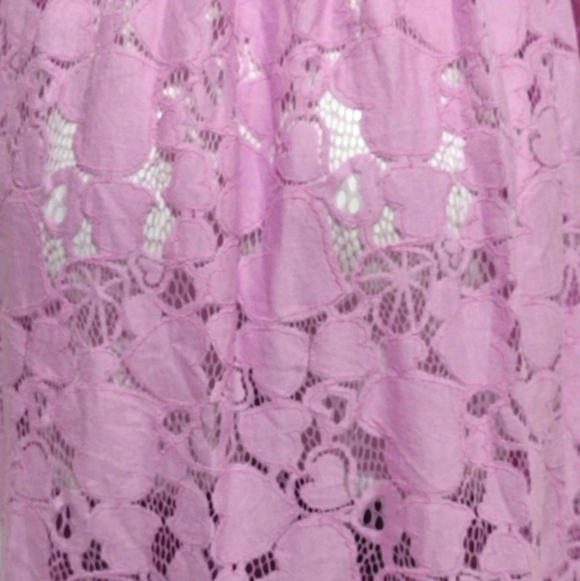 Mr. Larkin May Orchid Pink Cuore Lace Prairie Maxi Dress XS Romantic Designer - Picture 14 of 17